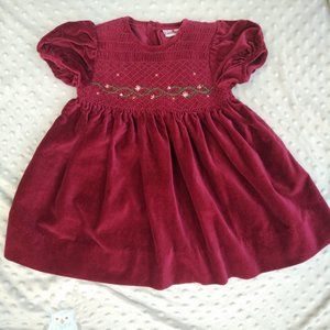 Baby girl smocked Christmas dress size 12 months